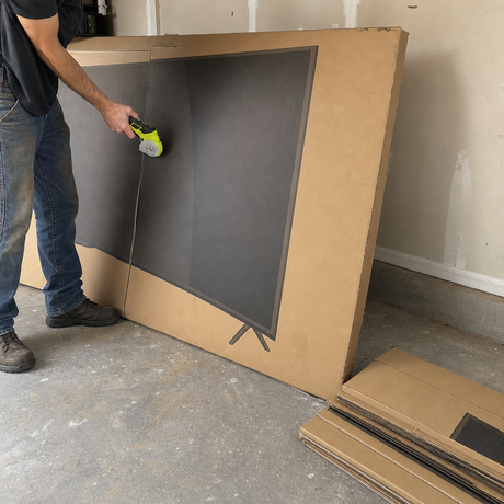 The oversized TV box, flat in a few passes