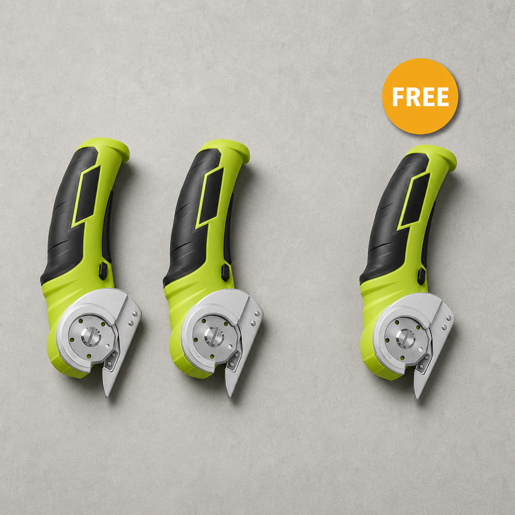 Three cutters, two plus one free, with a free stamp on the third