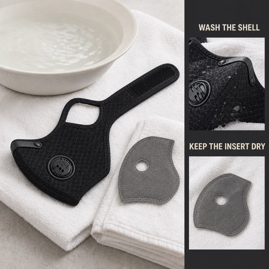 Wash the shell. Keep the insert dry.